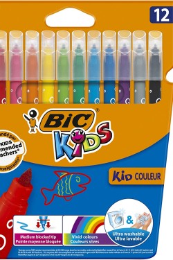 Kids Kid Couleur Ultra Yıkanabilir Keçeli Boya Kalemi 12 Renk