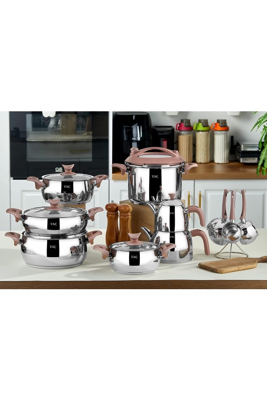 LİNA 18 PRÇ ÇELİK ÇEYİZ S ROSEGOLD