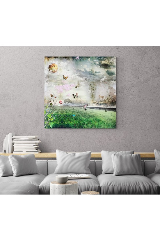 B10259 Kelebekler Kanvas Tablo, 40x40 cm