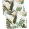 Dekor Modern Yeşil Yaprak Flamingo Desen Runner bkrunner157