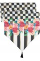 Dekorativer Läufer mit geometrischem, kariertem und floralem Vintage-Muster Dekorativer Läufer mit geometrischem, kariertem und floralem Vintage-Muster