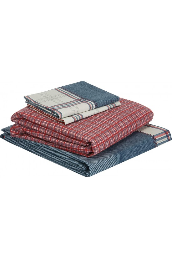 60176200 Ranforce Cloud Bettbezug-Set, Doppelbett, Rot 60176200 Ranforce Cloud Bettbezug-Set, Doppelbett, Rot