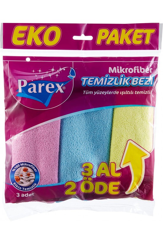 fiber Temizlik Bezi 3&apos; Lü Eko Paket 1 Paket (1 x 3 Adet)