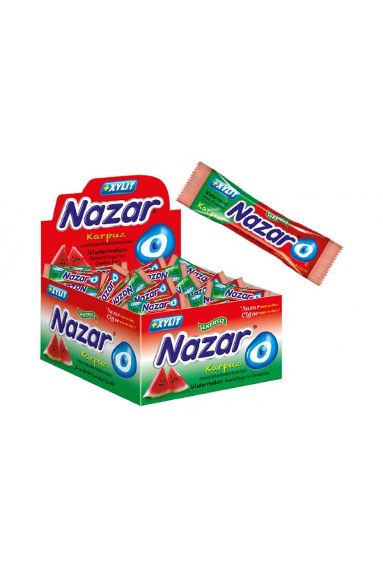 Nazar Şekersiz Sakız Karpuz Aromalı x 100 Adet Nazar Şekersiz Sakız Karpuz Aromalı x 100 Adet