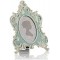Blue Color Oval Frame with White Roses, 10x15