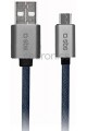 Denim-gemustertes Micro-USB-Lade- und Datenkabel aus Metall Denim-gemustertes Micro-USB-Lade- und Datenkabel aus Metall