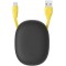 Lets Go Little, 2.0 A USB-A & USB-C Makaralı Şarj & Data Aktarım Kablosu, 1 Metre, Gri - Sarı, ‎CATRN-GY