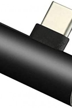 CDG-CNV79 Type C + 3.5mm Stereo Dönüştürücü Çoklayıcı Siyah Adaptör