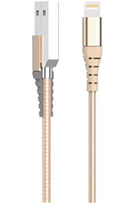 Câble de charge et de données de renforcement Lightning Gold 1 mètre Câble de charge et de données de renforcement Lightning Gold 1 mètre