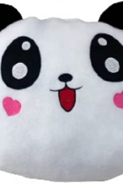 8683200803453 Niedliches Plüschkissen mit Panda-Figur, Herzwangen, dekoratives Kissen mit Minnoş-Baby-Panda-Design, mehrfarbig, mittelgroß