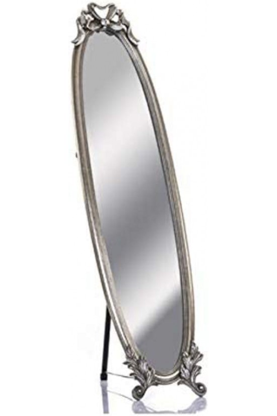 Bowed Silver Full Length Mirror, 148x35