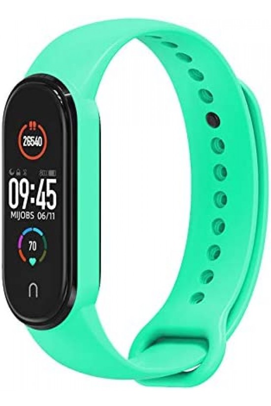 Mi Band 5 İçin Klasik Model Silikon Kayış-Kordon Turkuaz Mi Band 5 İçin Klasik Model Silikon Kayış-Kordon Turkuaz