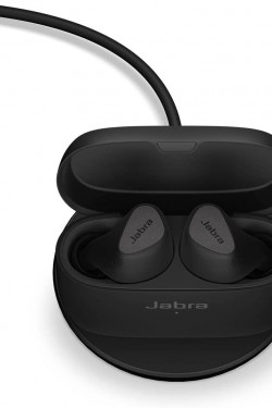 Jabra Connect 5t True Wireless Bluetooth In-Ear-Kopfhörer, hybride aktive Geräuschunterdrückung (ANC), 6-Telefon-Anruftechnologie, Bluetooth Multipoint und Microsoft Swift Pair – Titan/Schwarz