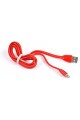 Flaches, weiches Micro-USB-Kabel, rot Flaches, weiches Micro-USB-Kabel, rot