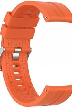 Galaxy Watch 3 Bluetooth 45mm (22mm) İçin Standart Silikon Kayış-Kordon Turuncu