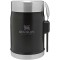 Thermos alimentaire classique en acier inoxydable avec cuillère, 0,40 L, noir mat