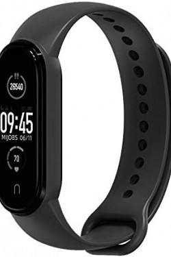 Mi Band 5 İçin Klasik Model Silikon Kayış-Kordon Siyah