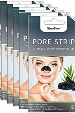 StopEver Charcoal Pore Strip Kömürlü Siyah Nokta Plasteri (6 x 6 Adet)