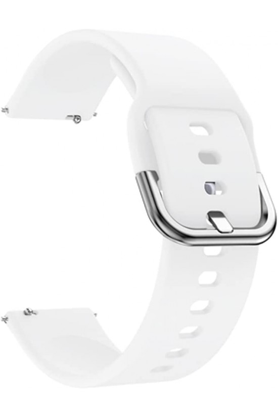 Galaxy Watch 4, Galaxy Watch Active2 44mm, Amazfit GTS, Amazfit GTS 2 42mm Uyumlu Silikon Kordon 20mm (Beyaz) Galaxy Watch 4, Galaxy Watch Active2 44mm, Amazfit GTS, Amazfit GTS 2 42mm Uyumlu Silikon Kordon 20mm (Beyaz)