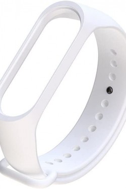 Mi Band 7 ile uyumlu Saat Kayışı Ent Kaliteli  Mi Band 7 ile uyumlu Spor Saat Kontrast Renkli Termoplastik, Beyaz