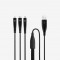 by  Trio Şarj Kablosu USB-A - USB-C/Lightning/Micro USB 150cm-Siyah