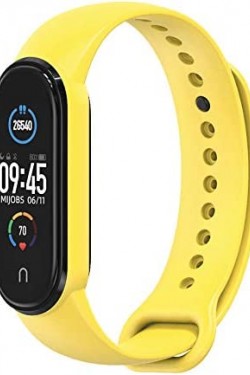 Mi Band 5 İçin Klasik Model Silikon Kayış-Kordon, Sarı