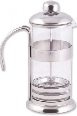French Press 350 ml - Bitki Çayı, Filtre Kahve Demleme Bardağı, Siyah