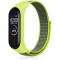 Mi Band 5 İçin Kumaş Desenli Çırtçırtlı Kayış-Kordon Yeşil