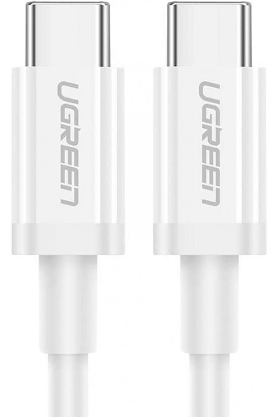 Câble de charge rapide et de données Type-C vers Type-C, 1,5 mètre, blanc Câble de charge rapide et de données Type-C vers Type-C, 1,5 mètre, blanc