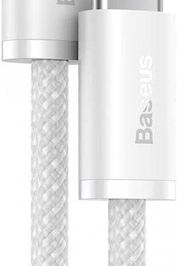 Dynamisches 100-W-USB-C- und USB-C-Lade- und Datenübertragungskabel, 1 Meter, Weiß