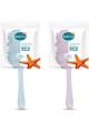 Balmy Naturel Saplı Ponpon Banyo Lifi 2 Adet (Mavi, Pembe)