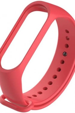Mi Band 7 ile uyumlu Saat Kayışı Ent Kaliteli  Mi Band 7 ile uyumlu Spor Saat Kontrast Renkli Termoplastik, Kırmızı