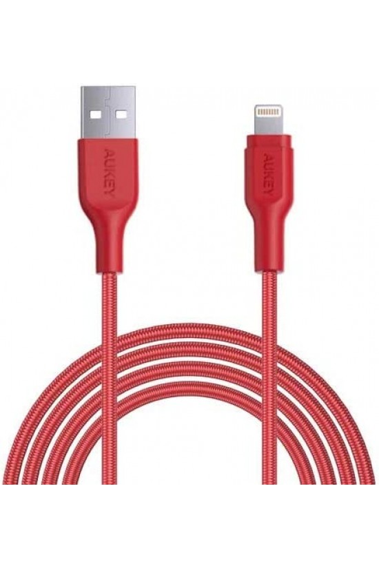 Aukey CB-AL2 geflochtenes Nylon-Lightning-Kabel 2 m rot Aukey CB-AL2 geflochtenes Nylon-Lightning-Kabel 2 m rot