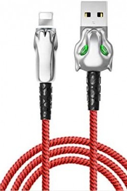Leopard Charging Synic Lightning Cable, Red