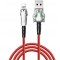 Leopard Charging Synic Lightning Cable, Red