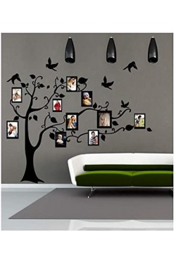 Aile Ağacı 1 Kadife Duvar Stickerı, 148x170 Cm
