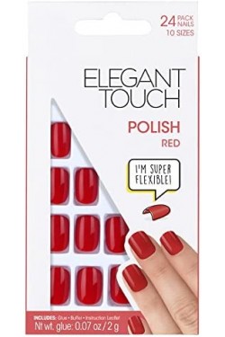 ELEGANT Touch Takma Tırnak Polished, Kırmızı