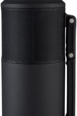 Steel Thermos With Tl Glass 1.2Lt Black