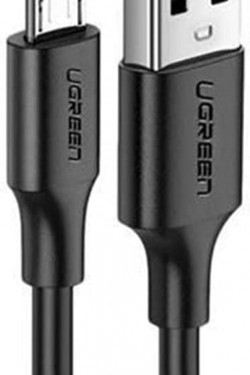 Câble de données et de charge micro-USB et USB-A, 2 mètres, noir