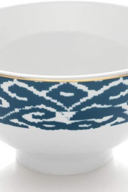 Ikat Petrol Blue, Dubai, Bowl, 13 cm