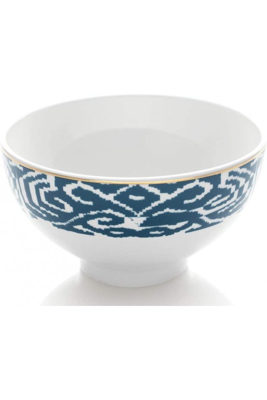 Ikat Petrol Blue, Dubai, Bowl, 13 cm Ikat Petrol Blue, Dubai, Bowl, 13 cm