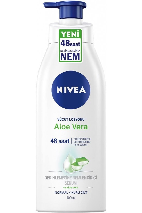 e Vera Vücut Losyonu, 400 ml, Normal / Kuru Ciltler için, Derinlemesine Nemlendirici Serum ve e Vera ile 48 Saat Nemlendirme e Vera Vücut Losyonu, 400 ml, Normal / Kuru Ciltler için, Derinlemesine Nemlendirici Serum ve e Vera ile 48 Saat Nemlendirme
