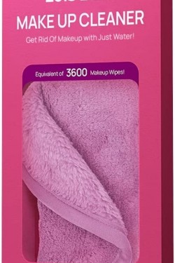 Make Up Cleaner Makyaj ve Yüz Temizleyici Pembe Havlu- Sadece Su ile Makyaj Temizleme