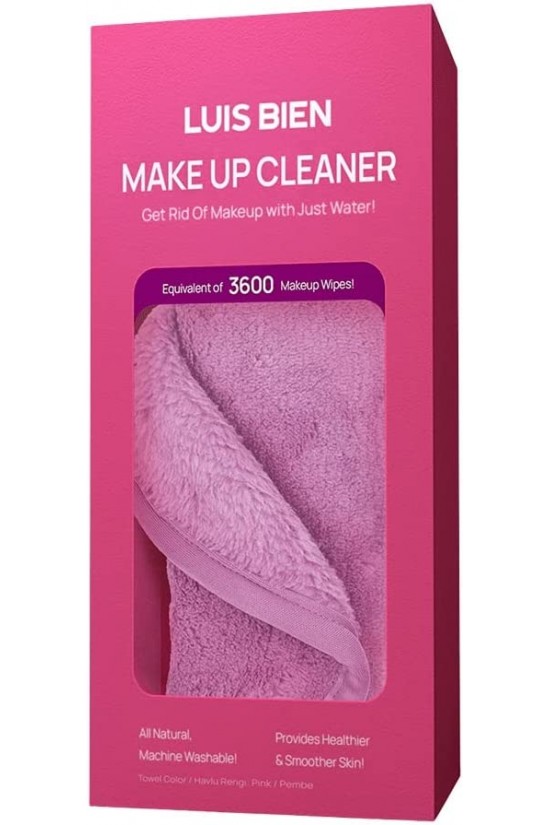 Make Up Cleaner Makyaj ve Yüz Temizleyici Pembe Havlu- Sadece Su ile Makyaj Temizleme Make Up Cleaner Makyaj ve Yüz Temizleyici Pembe Havlu- Sadece Su ile Makyaj Temizleme