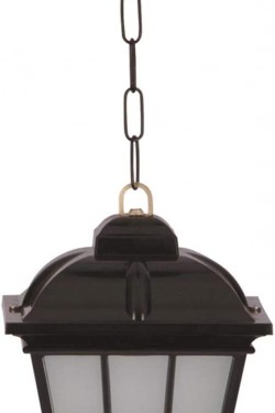 68183 Suspension Lanterne de Jardin, 60 w, Noir
