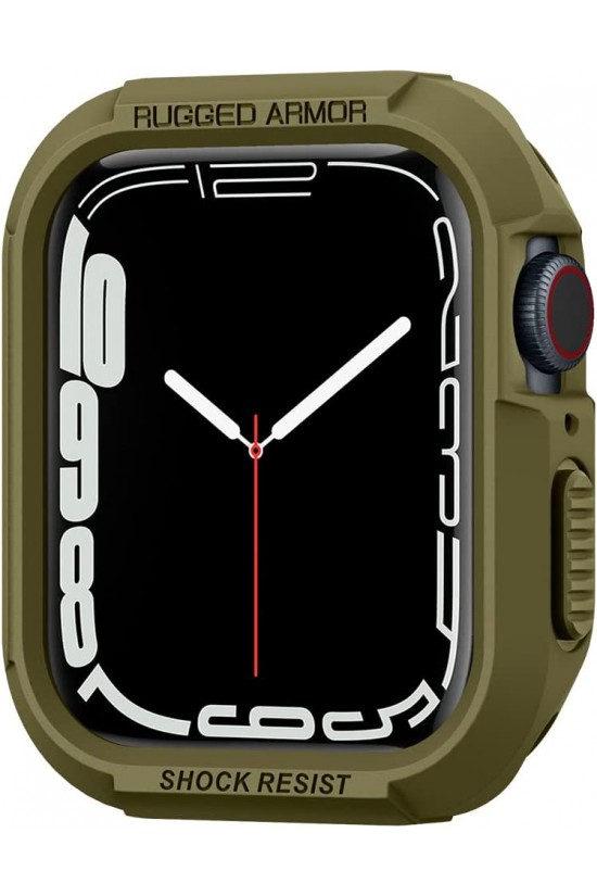 Watch Seri 8/7/6/SE/SE2/5/4 (40mm / 41mm) ile Uyumlu Kılıf Rugged Armor Olive Green - 061CS26014 Watch Seri 8/7/6/SE/SE2/5/4 (40mm / 41mm) ile Uyumlu Kılıf Rugged Armor Olive Green - 061CS26014