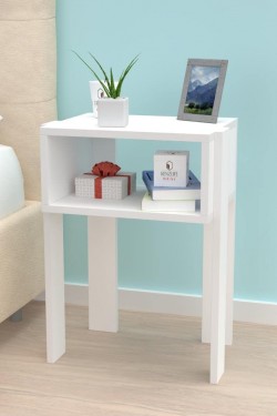Kdin Orabella Beyaz Komidin 060*040*30 4 Ayaklı Şifonyer Kitaplık Yatak Odası Genç Odası