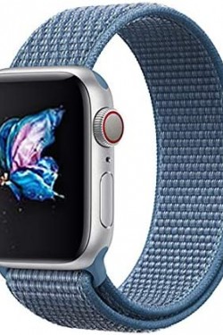Watch Seri 7/6/SE/5/4/3 Spor Loop Dokuma 41mm 40mm 38mm Uyumlu Mavi