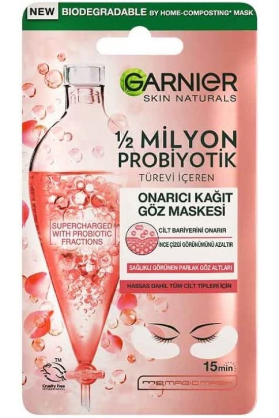 1/2 Milyon Probiyotik Türevi İçeren Onarıcı Kağıt Göz Maskesi 1/2 Milyon Probiyotik Türevi İçeren Onarıcı Kağıt Göz Maskesi
