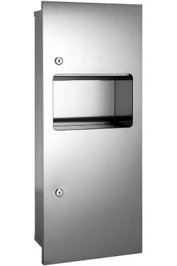 A44970 Distributeur de serviettes en papier et poubelle, acier inoxydable